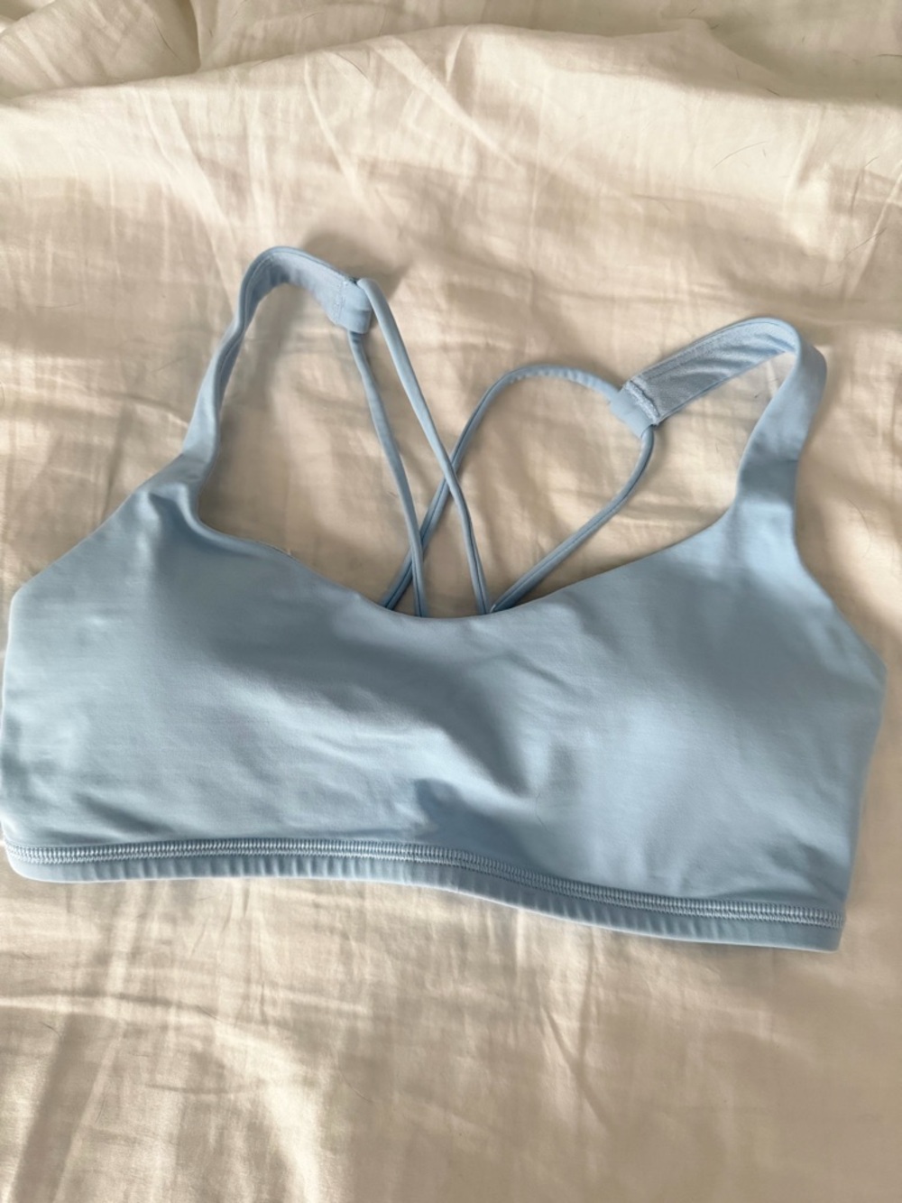 lululemon athletica Light Blue Strappy Sports Bra